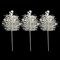 3 Pack of 16" Silver Pine Spray with Ball Accents and Glitter Enhancements